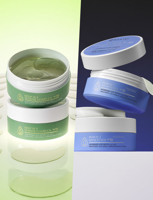 Dual eye patch routine for day and night under-eye care
