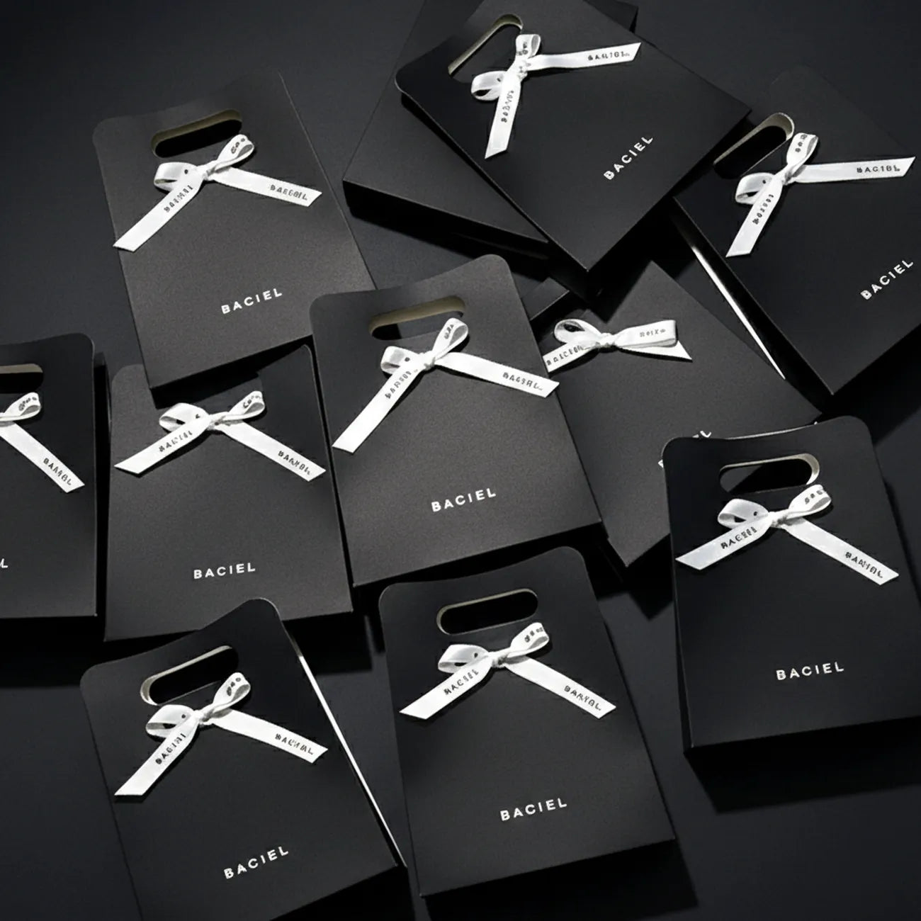 Multiple BACIEL Eye Patch Gift Boxes arranged together for a generous gift presentation