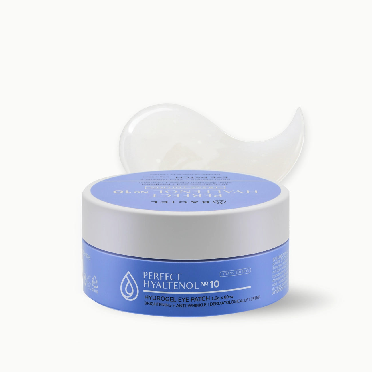 BACIEL Perfect Hyaltenol 10 Eye Patch close-up product view showing hydrating eye patch design