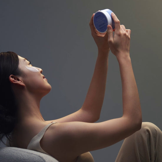 Lifestyle image of BACIEL Perfect Hyaltenol 10 Eye Patch used during a relaxing daily skincare routine