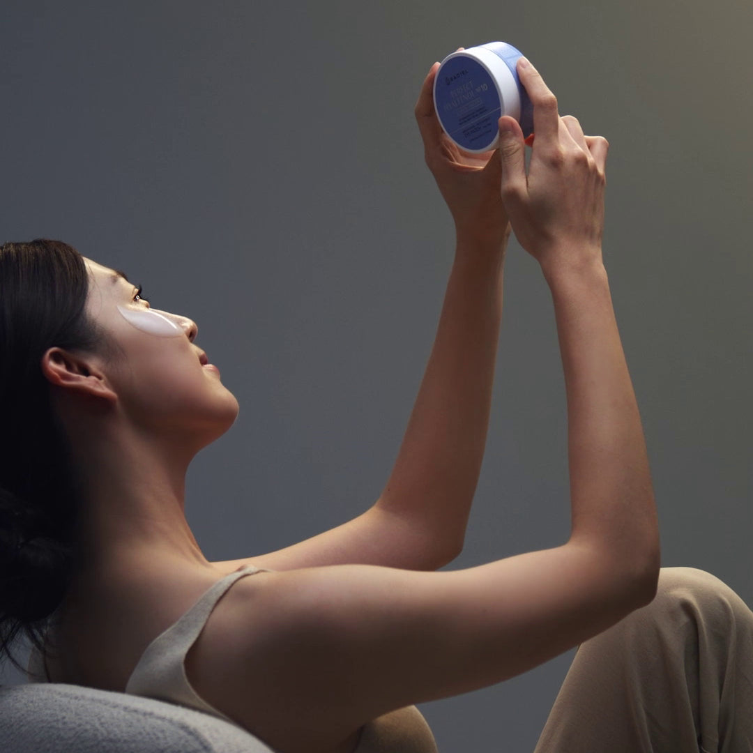 Lifestyle image of BACIEL Perfect Hyaltenol 10 Eye Patch used during a relaxing daily skincare routine